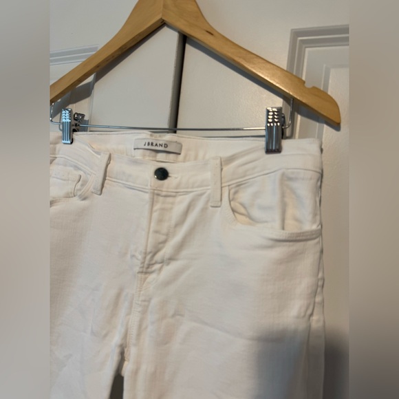 J Brand 835 Mid-Rise Cropped Skinny Jeans in Blanc White sz 32 - Picture 6 of 9